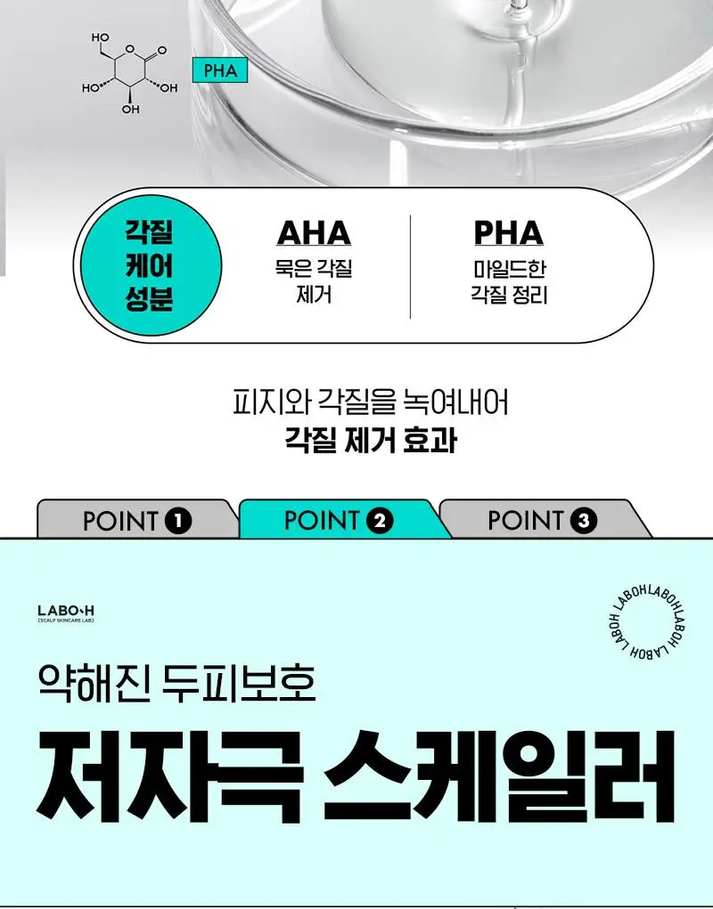 [각질/가려움/저자극] 라보에이치 댄드러프클리닉 워터스케일러 250ML 탈모증상완화 상세페이지 7